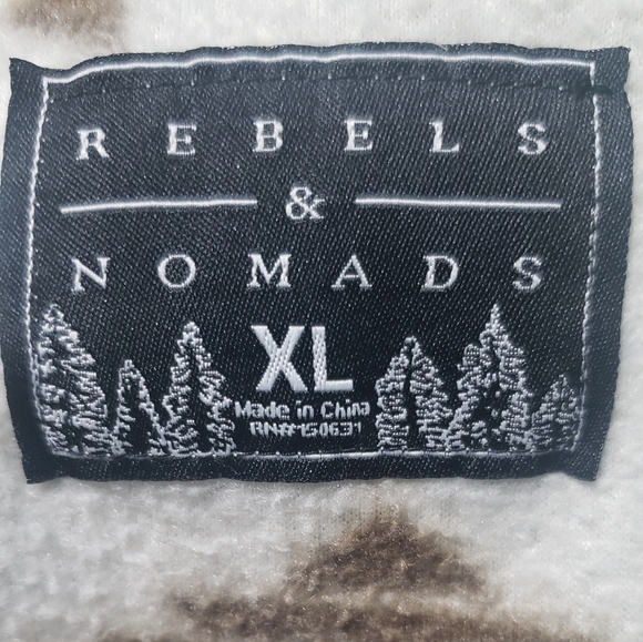 Rebels & Nomads Fleece Hoodie XL Long - Picture 3 of 5
